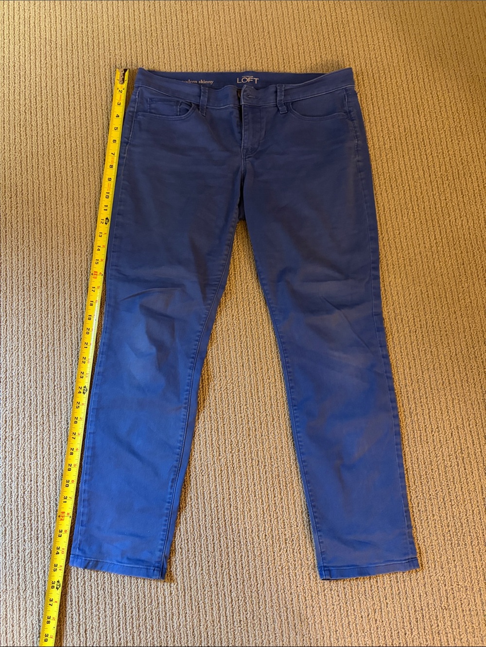 LOFT Navy Blue Slim Ankle Pants